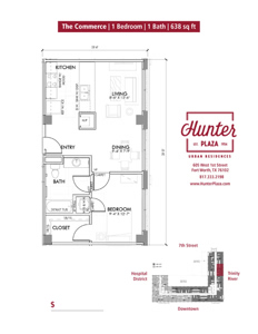 The Commerce | 1 Bedroom | 1 Bath | 638 sq ft*